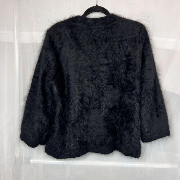 Vintage Venesha 80% angora formal overcoat jacket brooch closure LG luxury - Picture 6 of 7